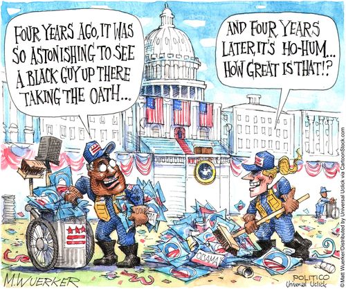 'Four years ago, it was so astonishing to see a black guy up there taking the oath...'