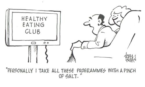 'Personally I take all these programmes with a pinch of salt.'