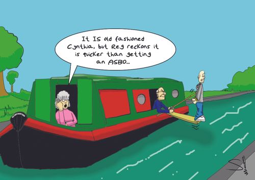 'It IS old fashioned Cynthia, but Reg reckons it is quicker than getting an ASBO...'