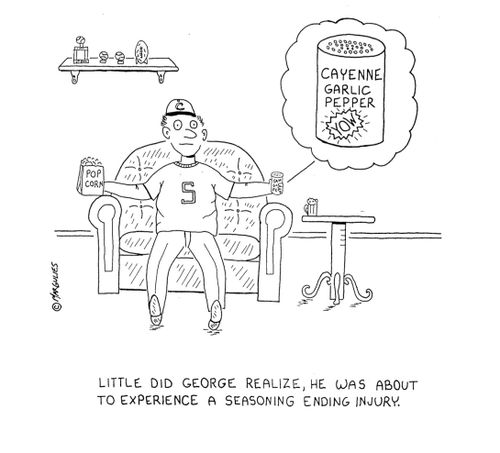 Little did George realize, he was about to experience a seasoning ending injury.