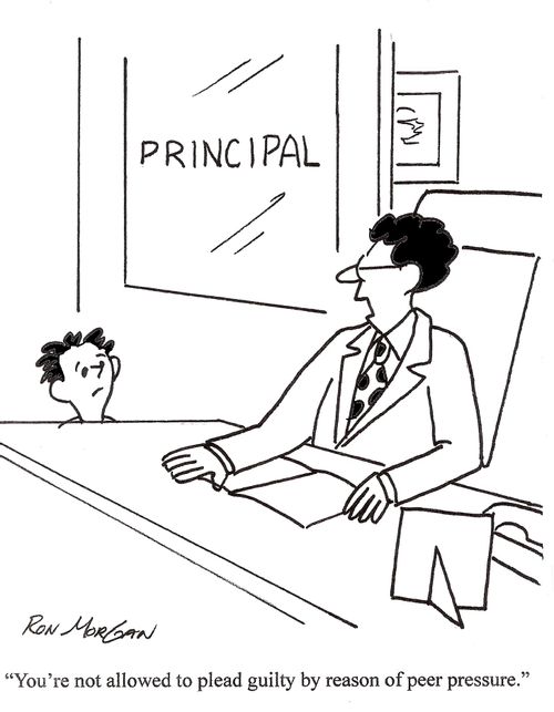 "You're not allowed to plead guilty by reason of peer pressure."