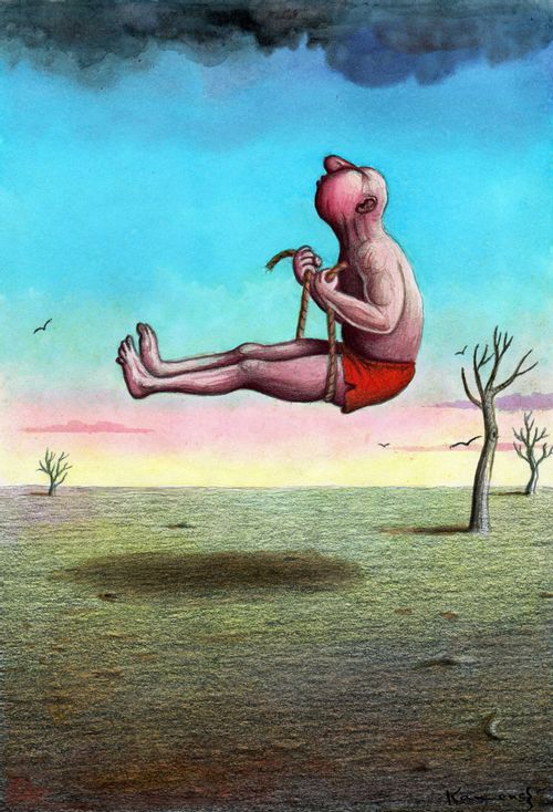 Exercising.