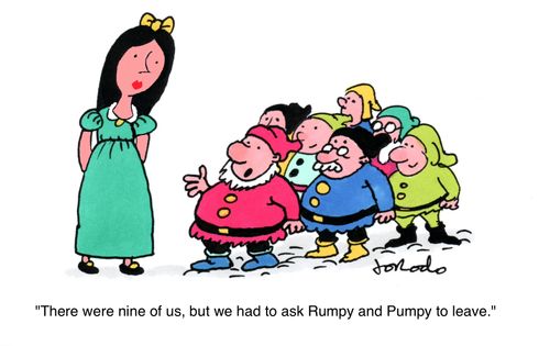 'There were nine of us, but we had to ask Rumpy and Pumpy to leave.'