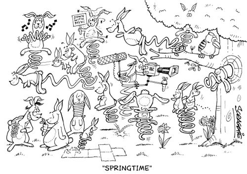Springtime rabbits.