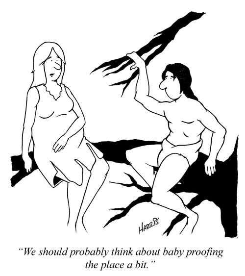 'We should probably think about baby proofing the place a bit.'