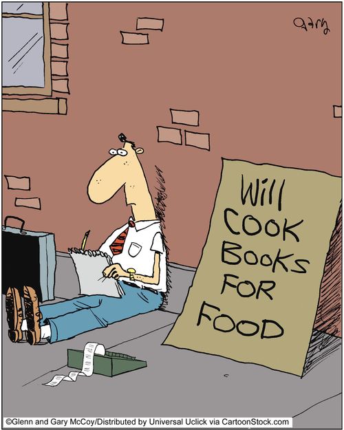 Will cook books for food.