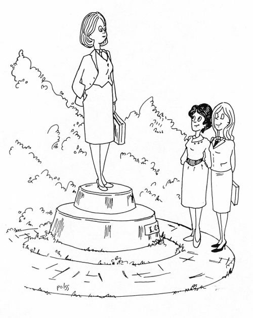 Statue of Female Executive