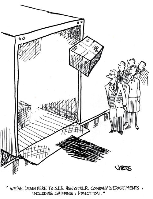 'We're down here to see how other company departments including shipping function.'