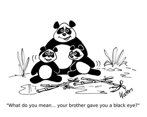 'What do you mean... your brother gave you a black eye?'