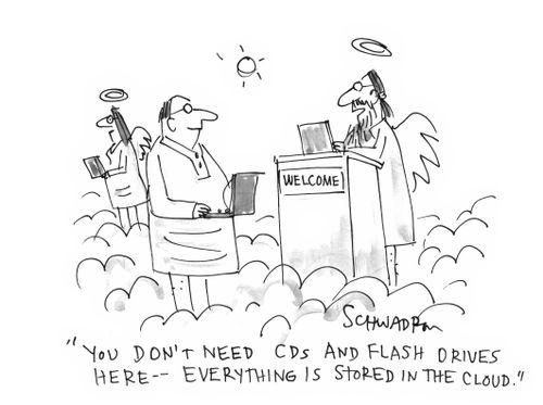 'You don't need CDs and flash drives here - everything is stored in the cloud.'