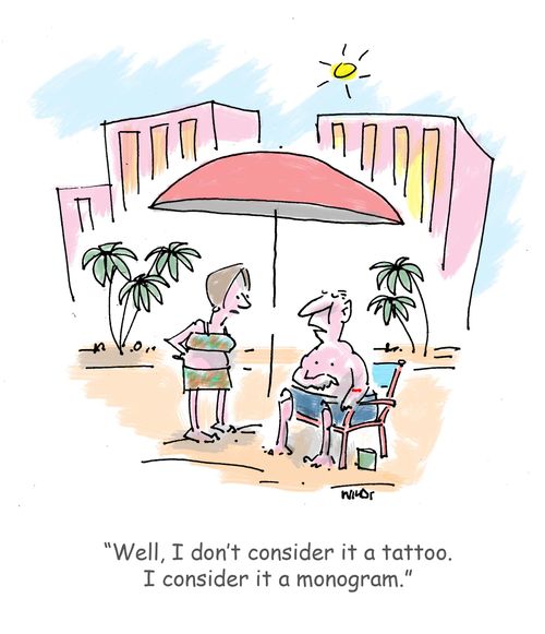'Well, I don't consider it a tattoo. I consider it a monogram.'