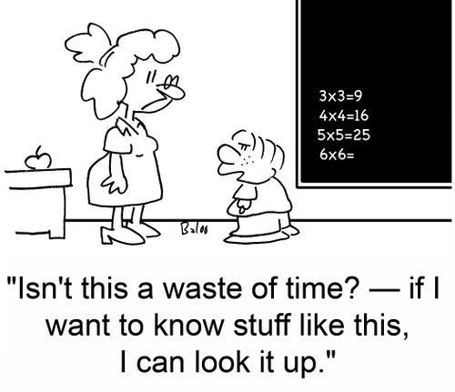 'Isn't this a waste of time? -- if I want to know stuff like this, I can look it up.'