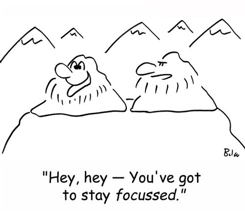 'Hey, hey -- You've got to stay focussed.'