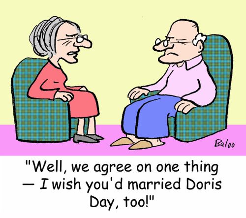 'Well, we agree on one thing -- I wish you'd married Doris Day, too!'