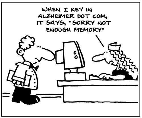 When I key in Alzheimer dot com, it says 'sorry, not enough memory'.