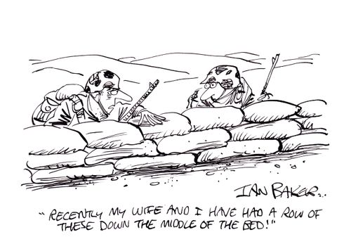 'Recently my wife and I have had a row of these down the middle of the bed!'