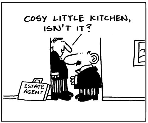 'Cosy little kitchen, isn't it?'