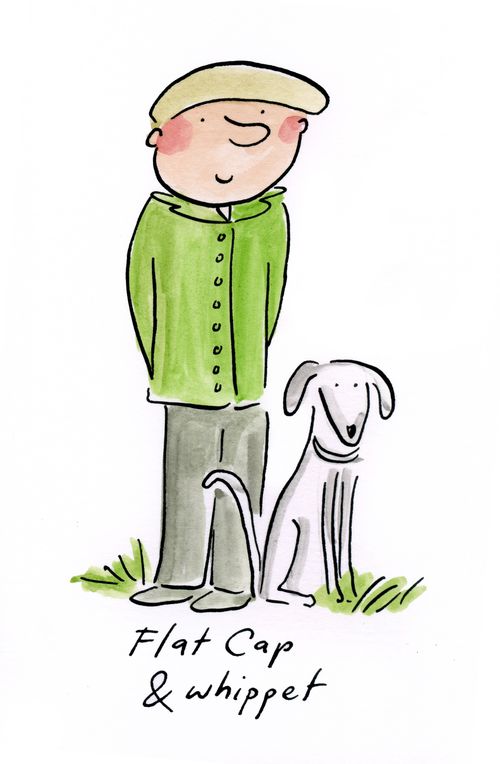 Flat Cap and whippet