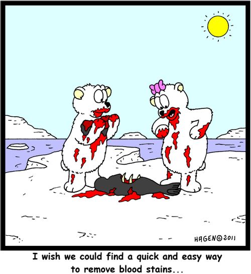 'I wish we could find a quick and easy way to remove blood stains...'