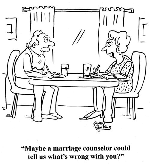 Woman to husband: 'Maybe a marriage counselor could tell us what's wrong with you?'