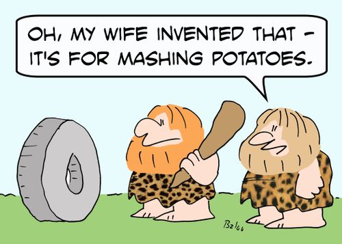 'Oh, my wife invented that -- it's for mashing potatoes.'