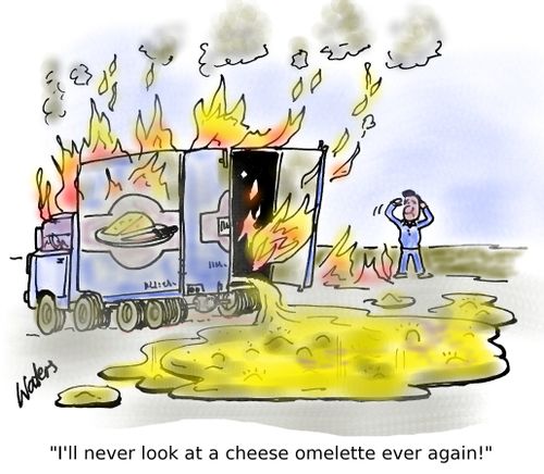 'I'll never look at a cheese omelette ever again!'