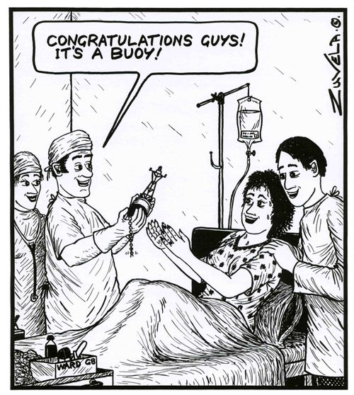 'Congratulations guys! It's a Buoy!'