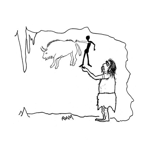 Caveman - petroglyph