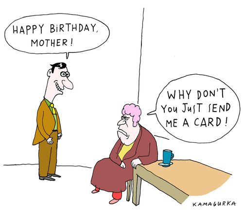 'Why don't you just send me a card!'