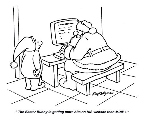 'The Easter Bunny is getting more hits on his website than mine!'