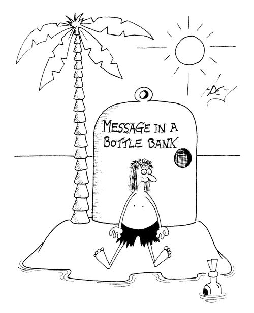 Message in a bottle bank