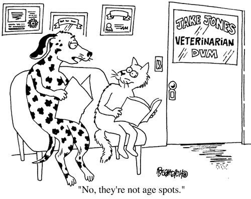 'No, they're not age spots.'