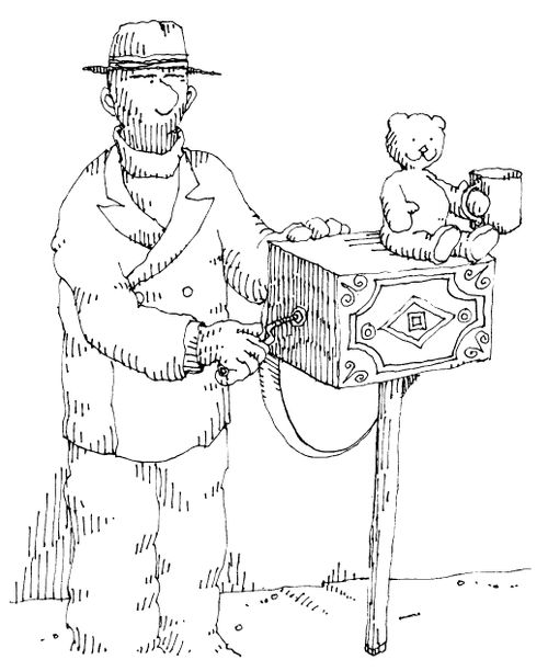Teddy organ grinder