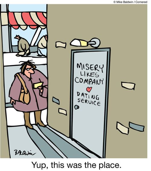 Misery Likes Company Dating Agency.  Yup, this was the place.