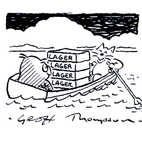 The owl and the pussycat went to sea...with a lot of lager.