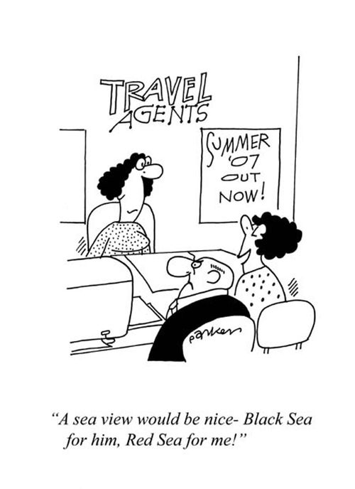 'A sea view would be nice-Black Sea for him,Red Sea for me!'