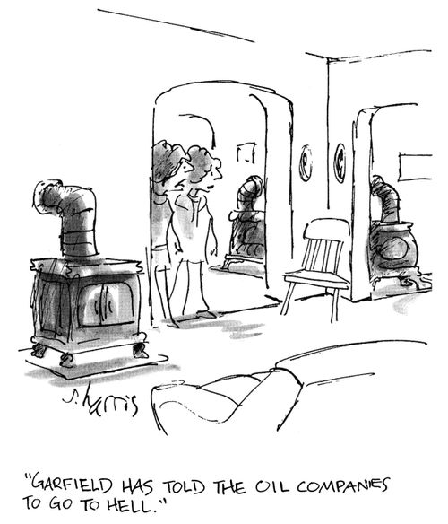'Garfield has told the oil companies to go to hell.'