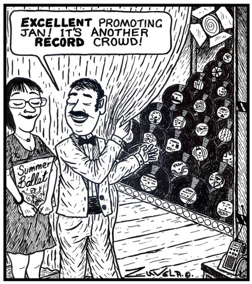 Manager: 'EXCELLENT promoting Jan! It's another RECORD crowd!'