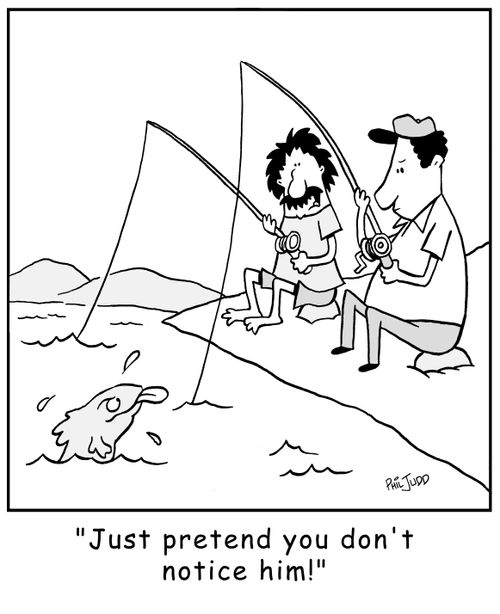 'Just pretend you don't notice him!'