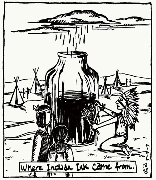 Where Indian ink came from.