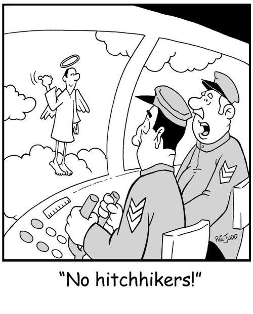 'No hitchhikers!'