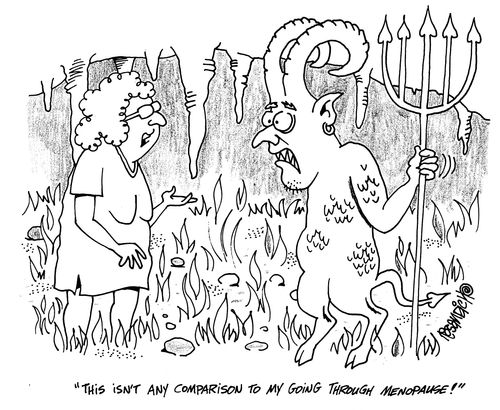 'This isn't any comparison to my going through menopause!'