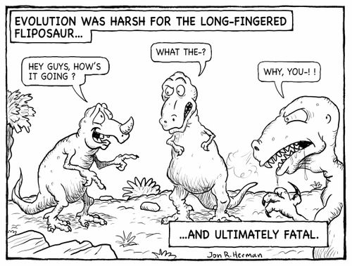 Evolution was harsh for the long-fingered Fliposaur.