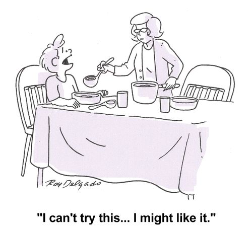 'I can't try this... I might like it.'