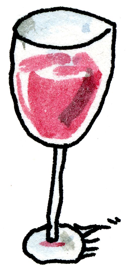 A glass of red wine