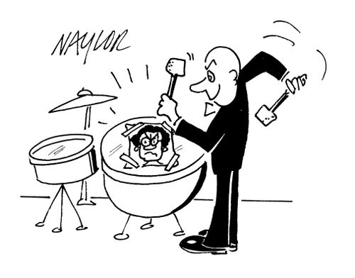 Drumming Wife's Head.