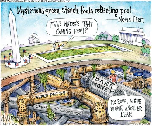 Mysterious green stench fouls reflecting pool...