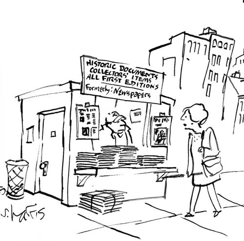 Historic documents, collectors' items, all first editions - formerly: Newspapers.