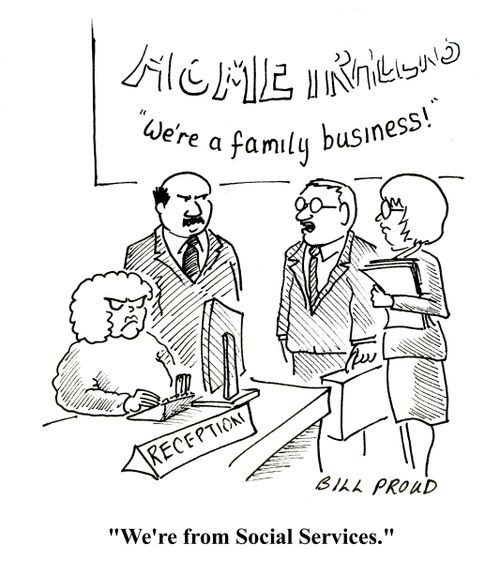 'We're from social services.'