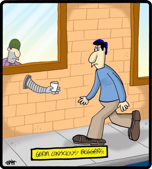 Germ conscious bums.